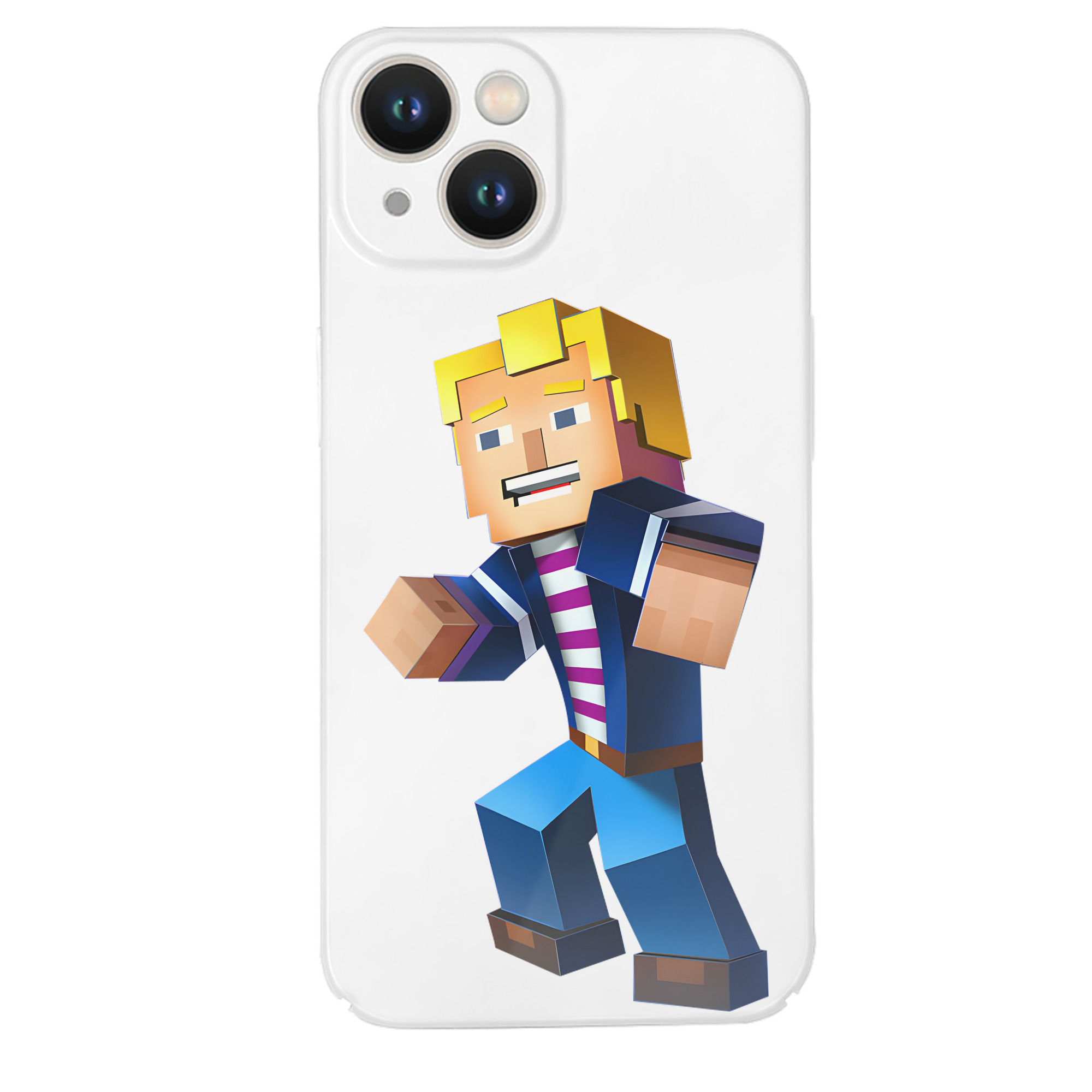 （画像用） マインクラフト ブロックの世界 Minecraft MC Block world 【iPhone 14シリーズ対応】ハードケース